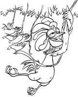 A coloring page of surfs up